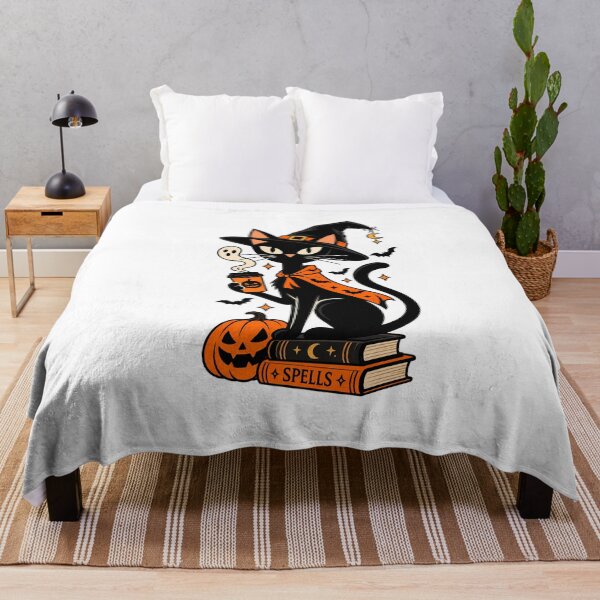 Item preview, Spooky Halloween Black Cat Book Pumpkin Autumn Gift - Witch Cat Coffee Spells designed and sold by Artycom.