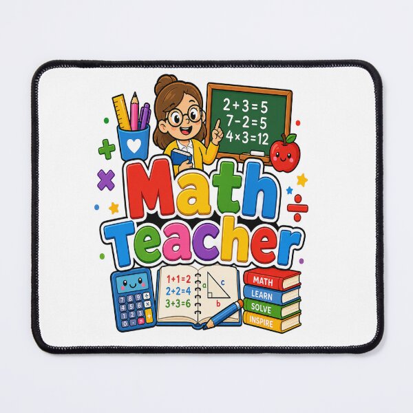 Item preview, Cute Math Teacher Rainbow Back To School Educator Gift designed and sold by shemodas.