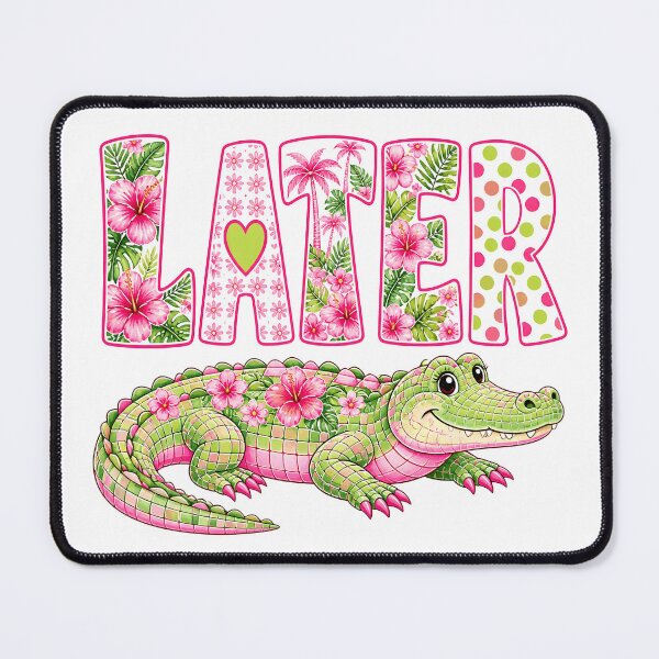 Item preview, Later Gator — Tropical Floral Alligator Typography designed and sold by Channel1Design.