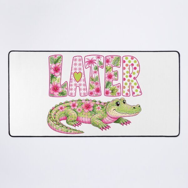 Item preview, Later Gator — Tropical Floral Alligator Typography designed and sold by Channel1Design.