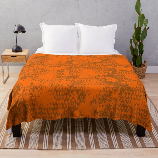 Item preview, Modern Distressed Python Print Pattern | Bright Orange designed and sold by Frohyou.
