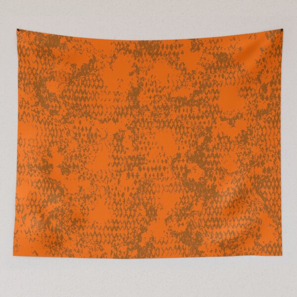 Item preview, Modern Distressed Python Print Pattern | Bright Orange designed and sold by Frohyou.