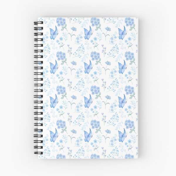 Item preview, Soft Blue Butterflies and Flowers designed and sold by SmallDart Creations.
