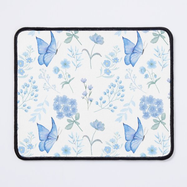 Item preview, Soft Blue Butterflies and Flowers designed and sold by SmallDart Creations.