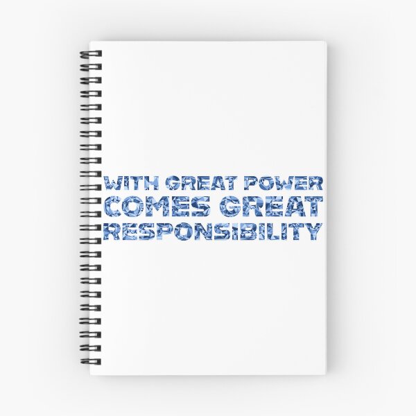 Item preview, "With Great Power Comes Great Responsibilty" Inspirational Quote Blue Triangular Mosaic Design designed and sold by DymondDesigns.