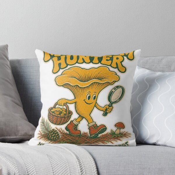 Item preview, Mushroom Hunter Retro 1970s Risograph Forest Foraging T-Shirt Design designed and sold by KIDEnia.