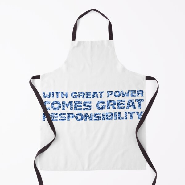 Item preview, "With Great Power Comes Great Responsibilty" Inspirational Quote Blue Triangular Mosaic Design designed and sold by DymondDesigns.