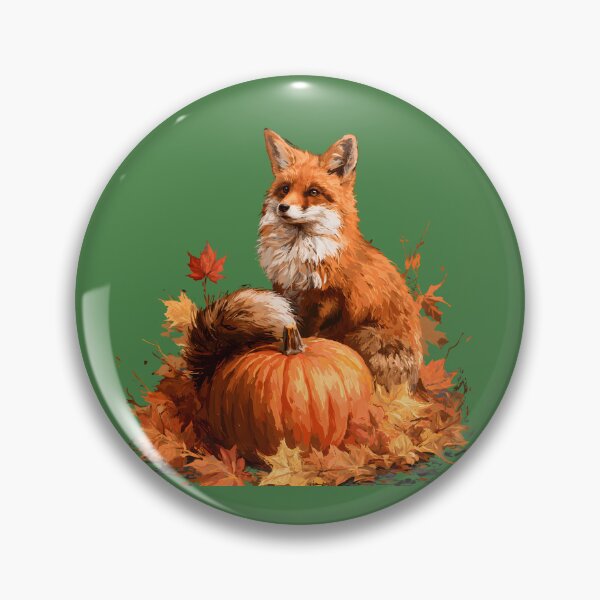 Item preview, Autumn Fox & Pumpkin – Cozy Fall Woodland designed and sold by KAM-KAM-STORE.