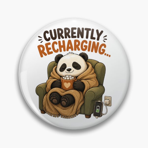Item preview, Currently Recharging – Cute Panda Cozy Cartoon Design designed and sold by Kiinaaa.