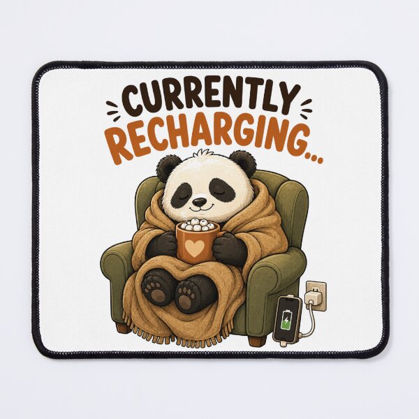 Item preview, Currently Recharging – Cute Panda Cozy Cartoon Design designed and sold by Kiinaaa.