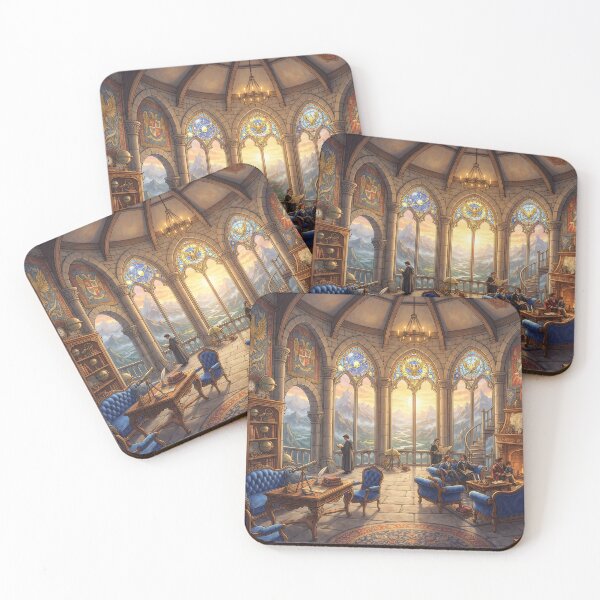 Item preview, Wizard Castle Eagle Tower Common Room - Cozy Dark Academia Study Art designed and sold by KreonaTime.