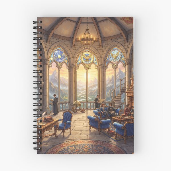 Item preview, Wizard Castle Eagle Tower Common Room - Cozy Dark Academia Study Art designed and sold by KreonaTime.