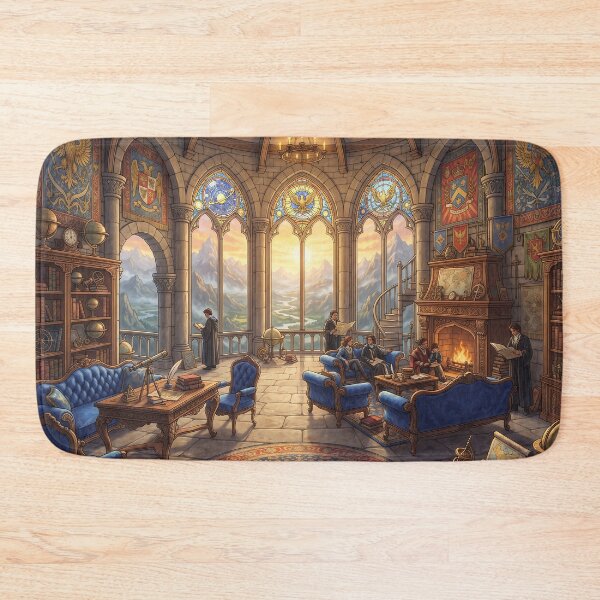 Item preview, Wizard Castle Eagle Tower Common Room - Cozy Dark Academia Study Art designed and sold by KreonaTime.