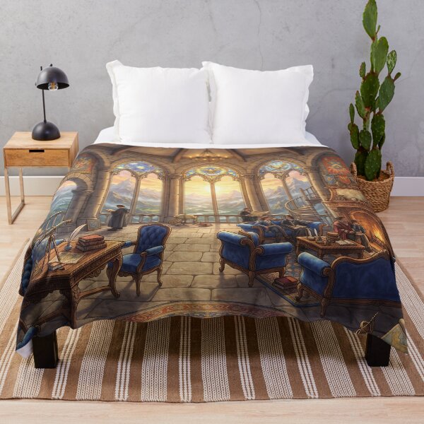 Item preview, Wizard Castle Eagle Tower Common Room - Cozy Dark Academia Study Art designed and sold by KreonaTime.