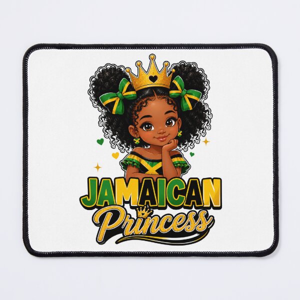 Item preview, Jamaican Princess Jamaica Flag Crown Girl designed and sold by WeirdlyMild.