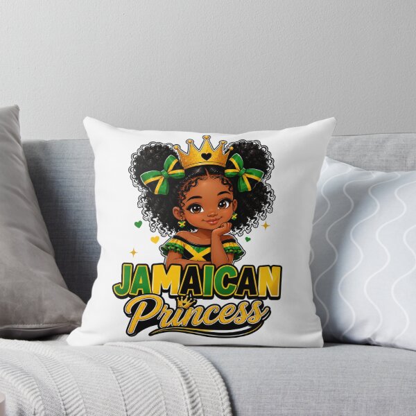Item preview, Jamaican Princess Jamaica Flag Crown Girl designed and sold by WeirdlyMild.