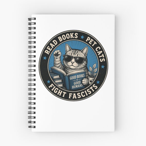 Item preview, Read Books Pet Cats Fight Fascists Cat Lover Activist Reader designed and sold by HumansStuck12.