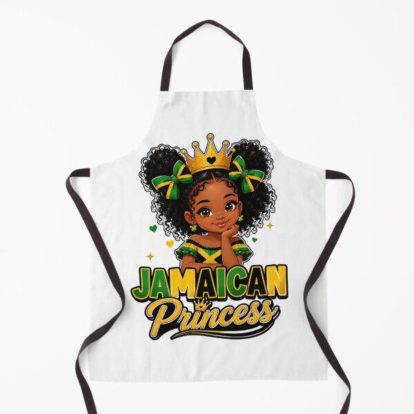 Item preview, Jamaican Princess Jamaica Flag Crown Girl designed and sold by WeirdlyMild.