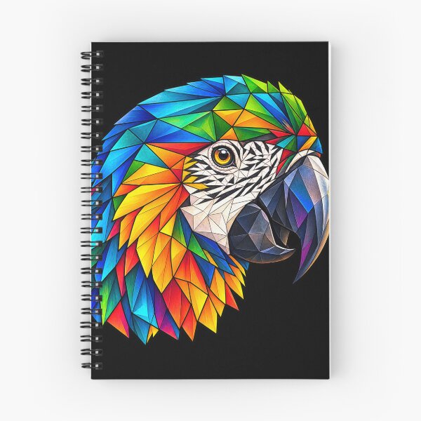 Artikelvorschau, Farbenfroher geometrischer Papagei | Abstrakte tropische Kunst für Naturliebhaber entworfen und verkauft von Geometric Art..