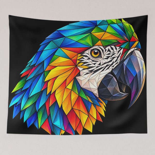 Item preview, Colorful Geometric Parrot | Abstract Tropical Art for Nature Lovers designed and sold by Geometric Art..
