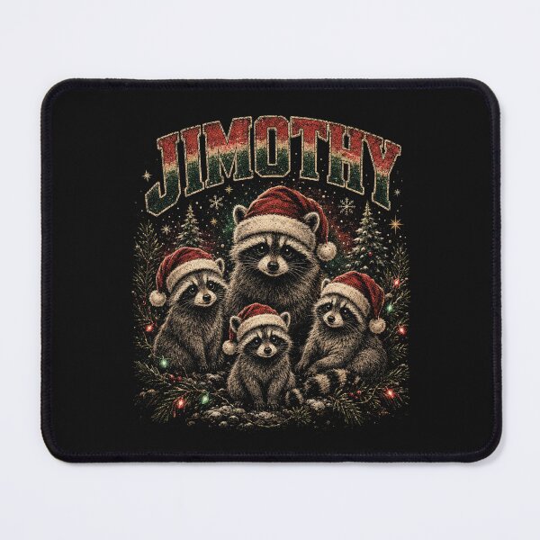 Item preview, Jimothy Christmas Raccoons – Cute Four Raccoon Santa Holiday Design designed and sold by SOUFIANE1991.