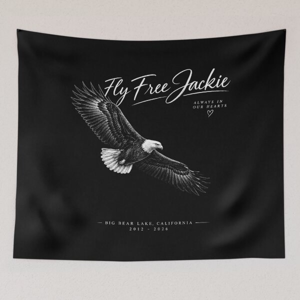 Item preview, Jackie Forever Our Queen, Big Bear Bald Eagle, Jackie Memorial designed and sold by WildHeartsStore.
