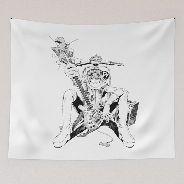 Item preview, FLCL Haruko Haruhara Monochrome Illustration designed and sold by Fire TheMann.