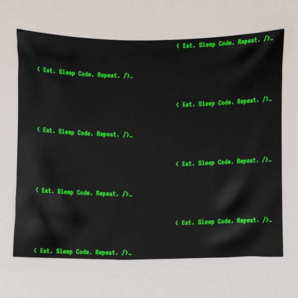 Item preview, Eat Sleep Code Repeat Funny Programming Terminal Art designed and sold by DNBY.