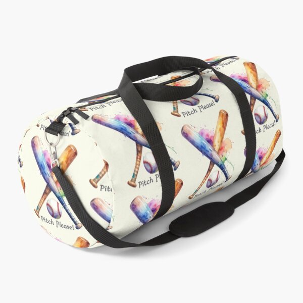 Item preview, Two baseball bats and a ball in watercolors designed and sold by LiskoDesign.