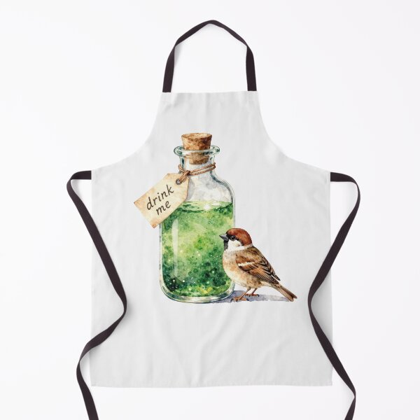 Item preview, Drink Me Magic Potion with Cute Sparrow Watercolor Art designed and sold by WildArtIT.