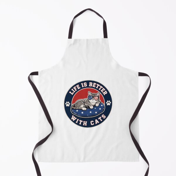 Item preview, Life Is Better With Cats Patriotic American Cat Lover designed and sold by HumansStuck12.