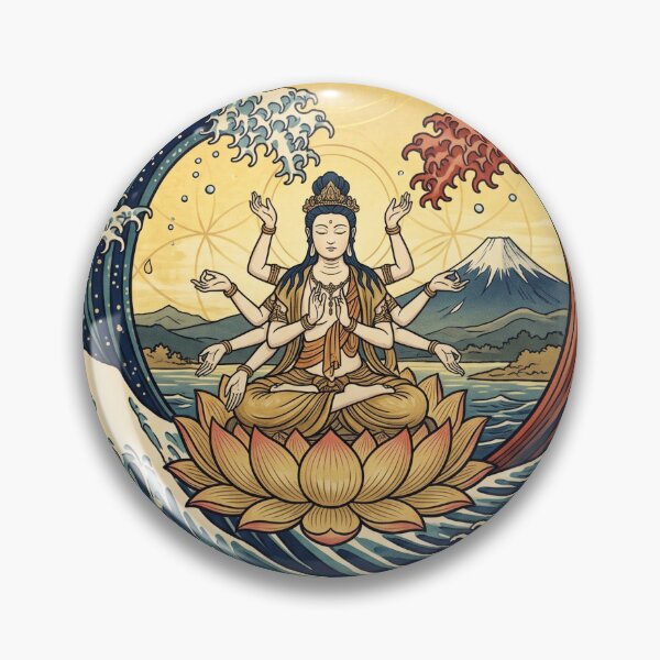Item preview, XXI The World Tarot Card Great Wave Japanese Art designed and sold by Ada’s Mystic Atelier .