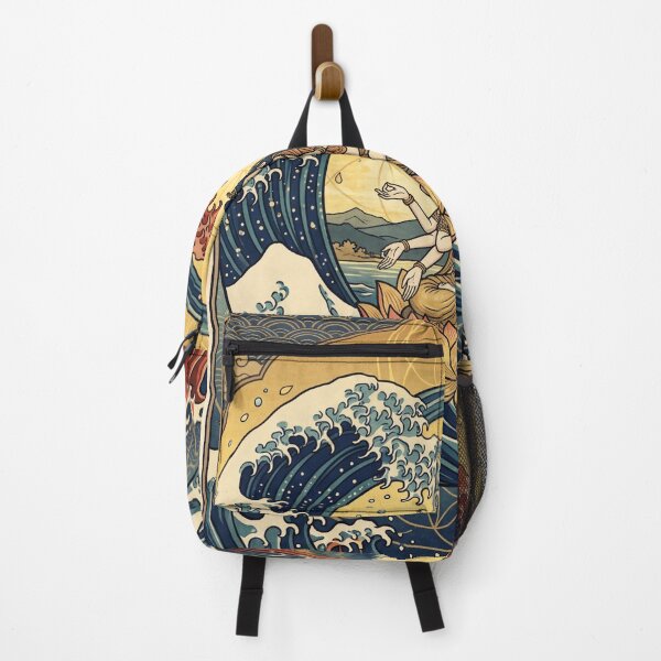 Item preview, XXI The World Tarot Card Great Wave Japanese Art designed and sold by Ada’s Mystic Atelier .