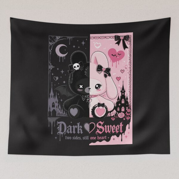 Item preview, Dark Sweet Pastel Goth Twins designed and sold by ERODED SELF.