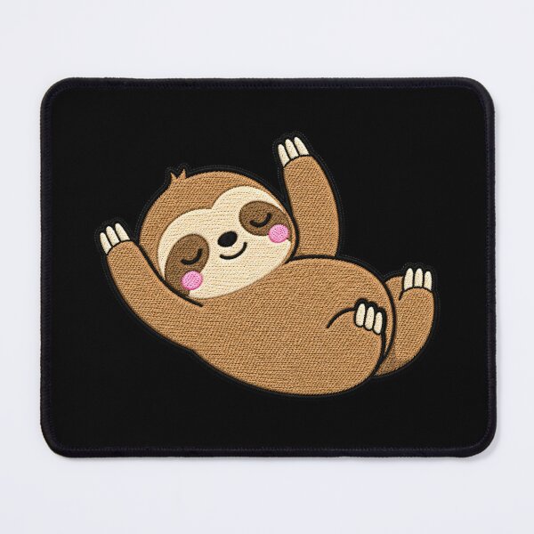 Item preview, Lazy Sloth Kawaii Embroidery Patch Illustration designed and sold by ColorSplash123.