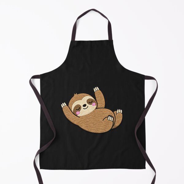 Item preview, Lazy Sloth Kawaii Embroidery Patch Illustration designed and sold by ColorSplash123.