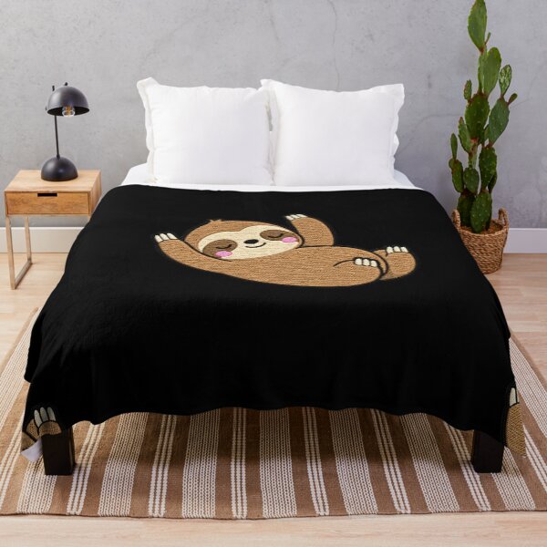 Item preview, Lazy Sloth Kawaii Embroidery Patch Illustration designed and sold by ColorSplash123.