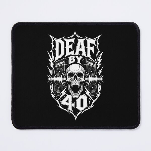 Item preview, Deaf by 40 Metalhead Skull designed and sold by Kaurisdigital.