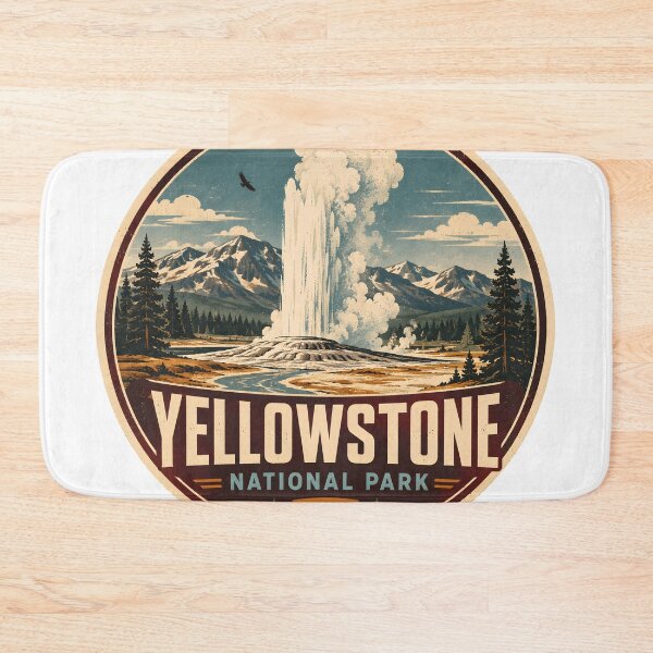 Item preview, Yellowstone National Park Vintage Travel Sticker designed and sold by WAUZ.
