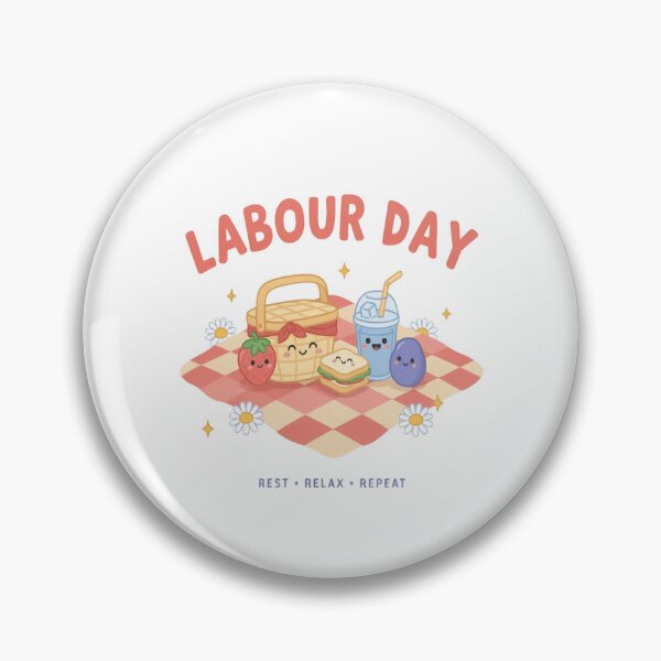 Item preview, Happy Labour Day Kawaii Picnic Cute Funny Holiday Celebration designed and sold by InspiredCreatives.