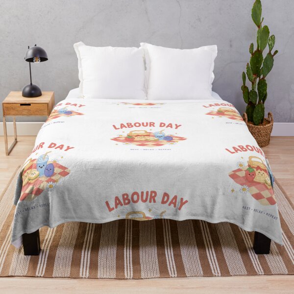 Item preview, Happy Labour Day Kawaii Picnic Cute Funny Holiday Celebration designed and sold by InspiredCreatives.