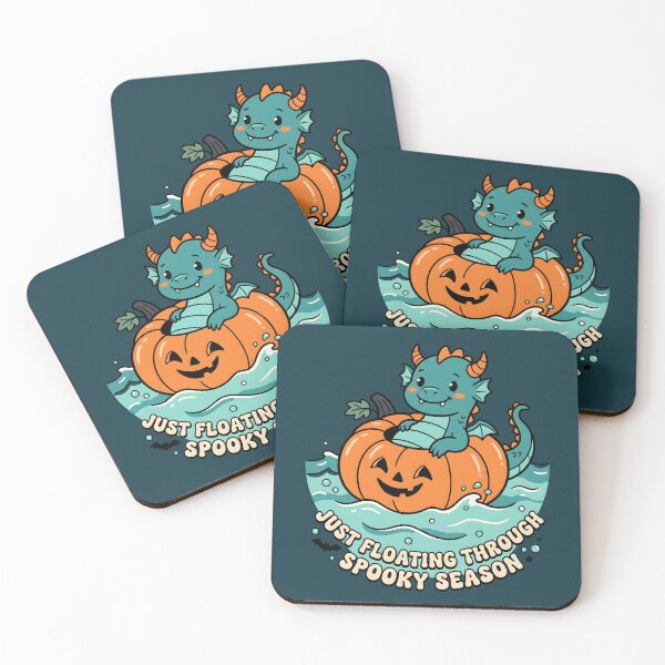 Item preview, "Just Floating Through Spooky Season" Sea Monster Pumpkin Float Halloween designed and sold by Sea Gem.