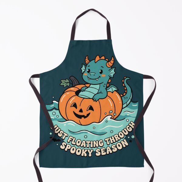 Item preview, "Just Floating Through Spooky Season" Sea Monster Pumpkin Float Halloween designed and sold by Sea Gem.