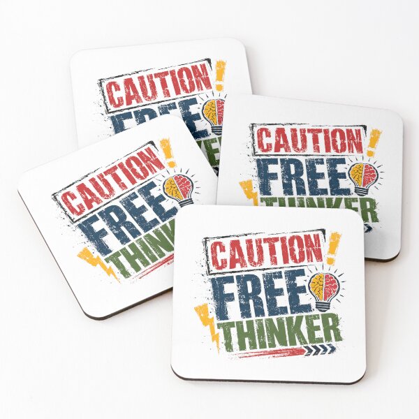 Item preview, Caution Free Thinker Independent Mind Critical Intellectual designed and sold by JonesFlora2025.