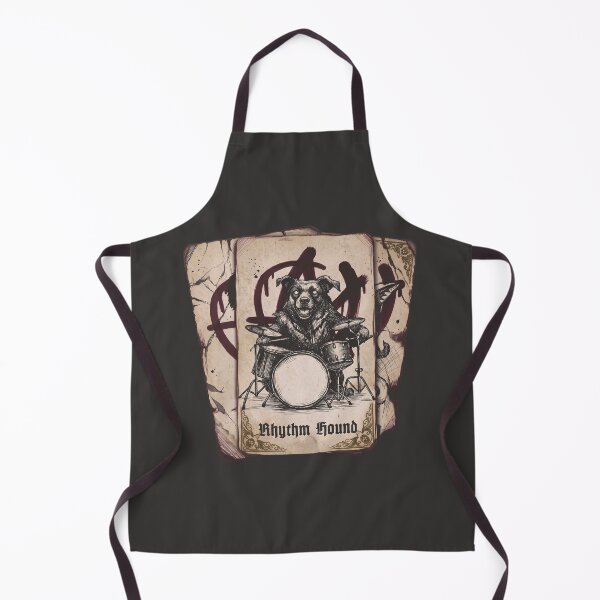 Item preview, Punk Rhythm Hound Drum Dog Special Edition for Dark Textiles designed and sold by Shyla Marsare.