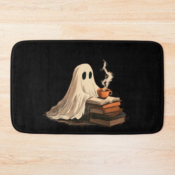 Item preview, Cozy Ghost Reading with Coffee – Spooky Book Lover designed and sold by KAM-KAM-STORE.