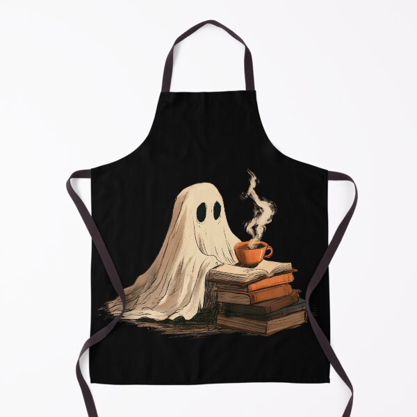 Item preview, Cozy Ghost Reading with Coffee – Spooky Book Lover designed and sold by KAM-KAM-STORE.
