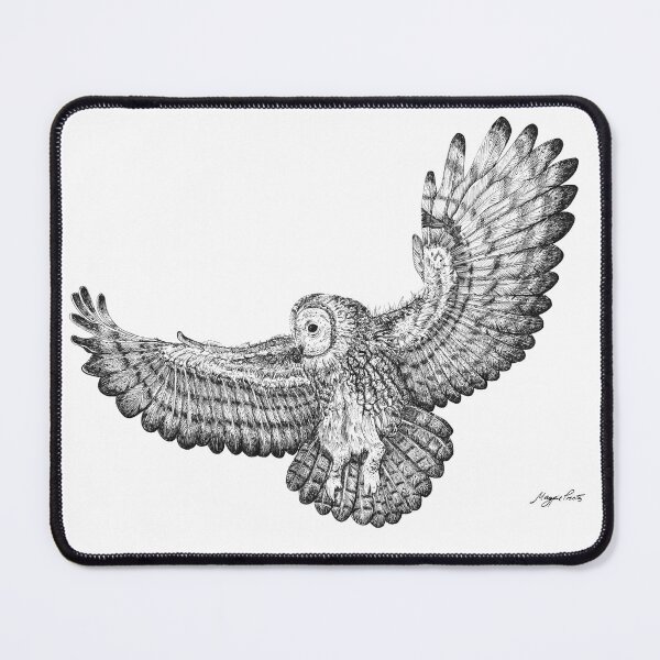 Item preview, Tawny Owl Ink Illustration designed and sold by Magpie Prints.