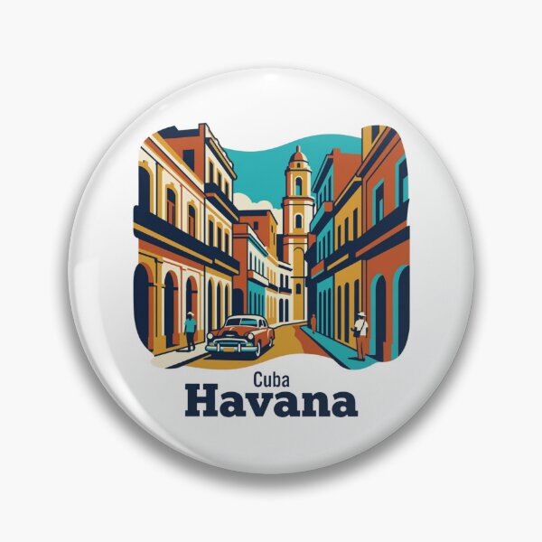 Item preview, Havana Old City Bold Retro Graphic Travel Art designed and sold by Inkworksbyshery.