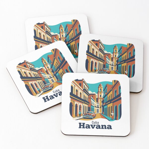 Item preview, Havana Old City Bold Retro Graphic Travel Art designed and sold by Inkworksbyshery.
